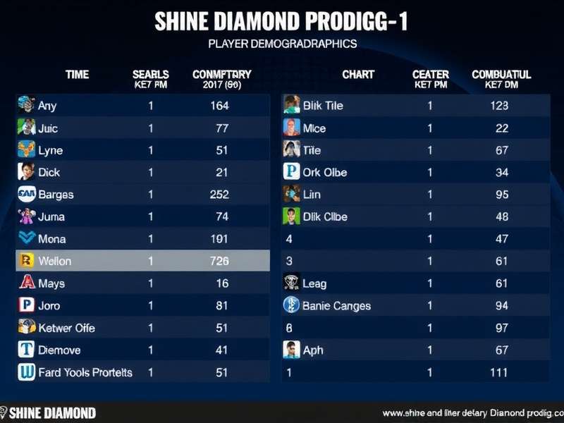 Shine Diamond Prodigy player demographics in India Player Demographics Chart